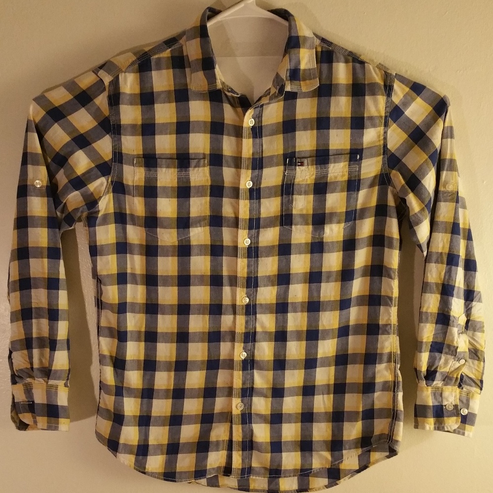 Tommy Hilfiger Men’s Large Plaid Button Down Shirt